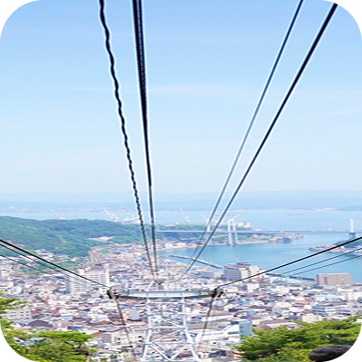 尾道のロープウェイから見た写真
